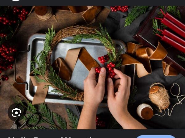 Sip and Wreath workshop